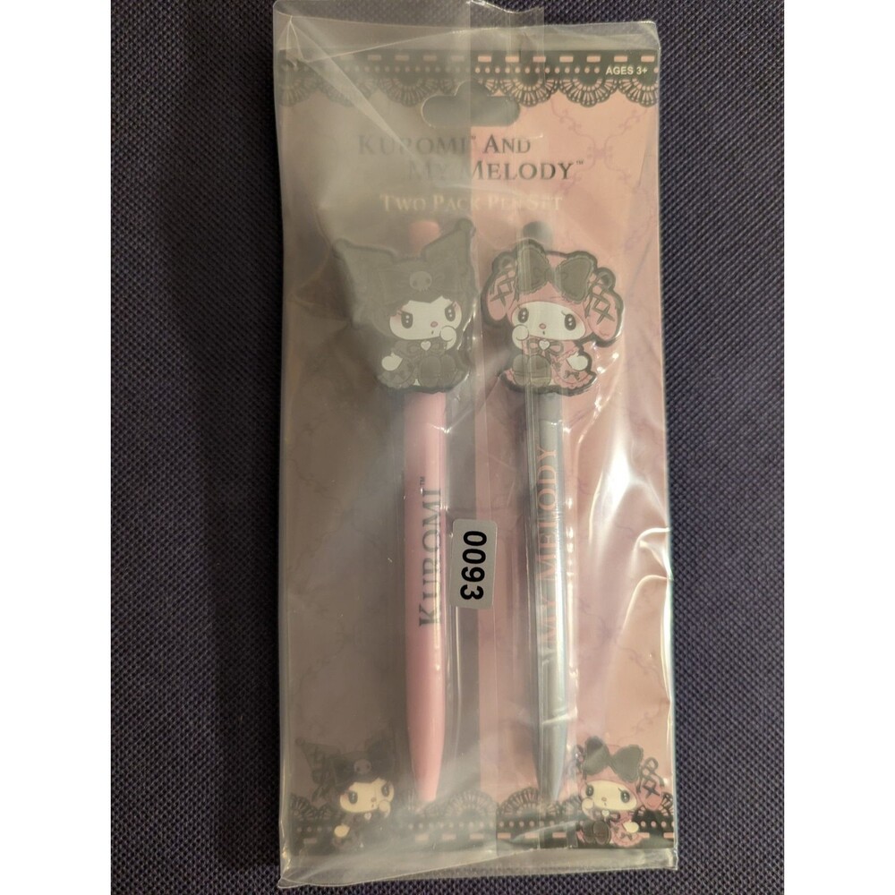 Sanrio My Melody and Kuromi Lolita Pen Set Kawaii Hello Kitty and Friends